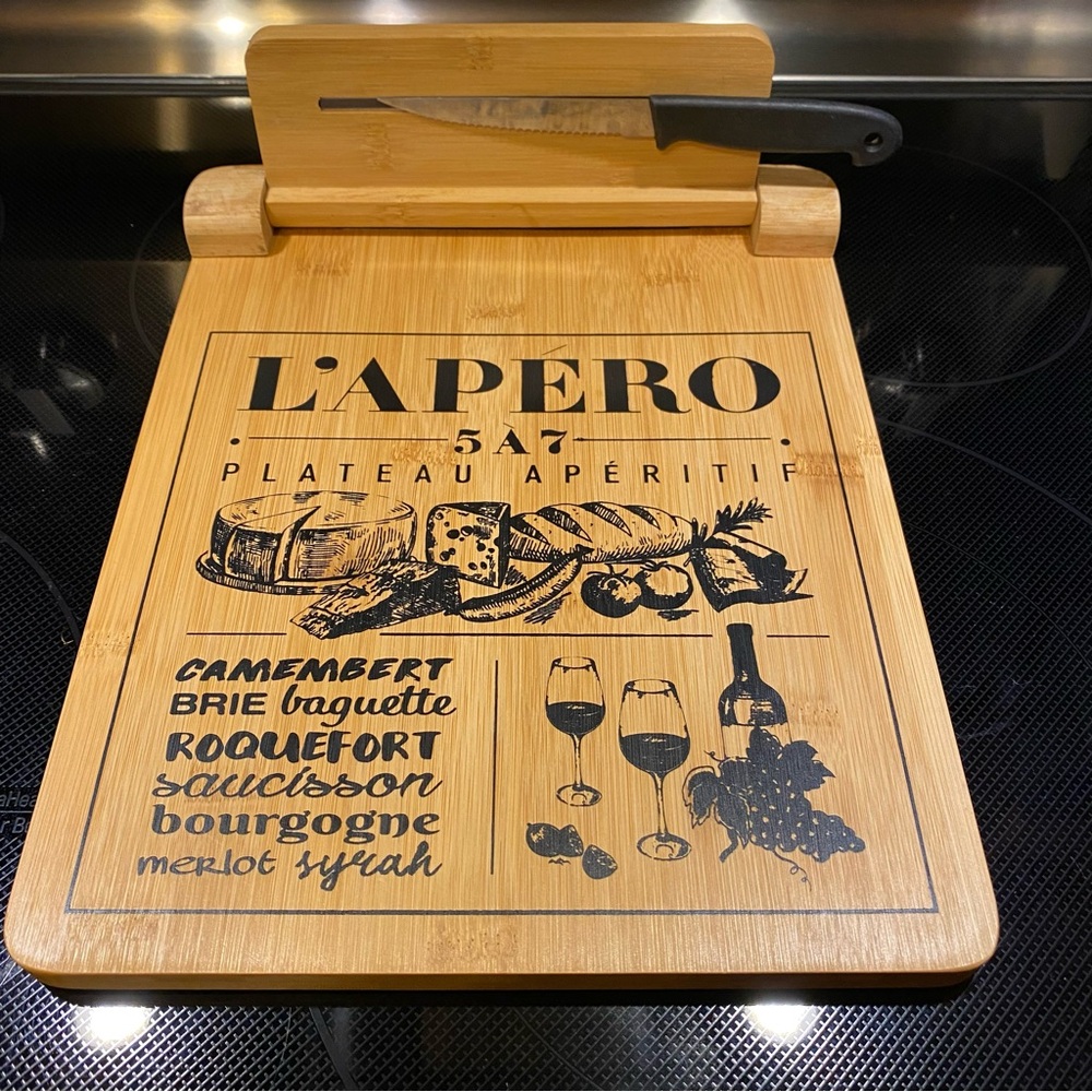 Bamboo L'APERO Kitchen Cutting Board - Picture 3 of 10